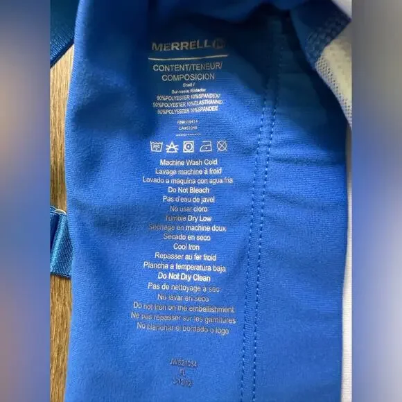 NWT Merrell Emery Tank Top Deep Water Ikat Print Opti-Wick Moisture Wicking Sz M - Picture 6 of 9